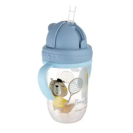 CANPOL TASSE ANTIECLABOUSSURE AVEC PAILLE BLEU BONJ PARIS 270ML 56/607 – Image 2