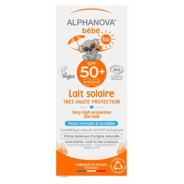 ALPHANOVA ECRAN LAIT SOLAIRE BEBE SPF50+ PNS 50G