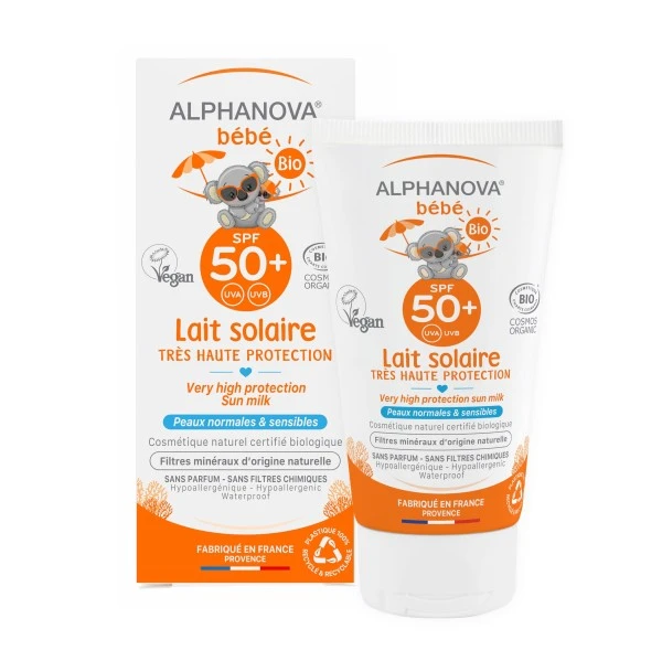 ALPHANOVA ECRAN LAIT SOLAIRE BEBE SPF50+ PNS 50G – Image 2
