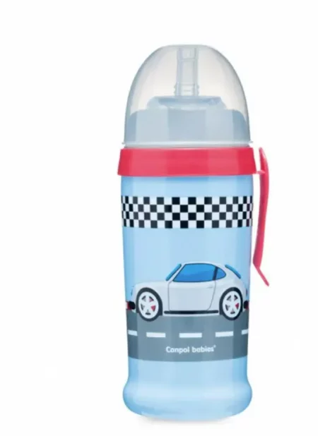 CANPOL TASSE D'APPRENTISSAGE BLEU RACING BEC SILICONE 56/516 350ML