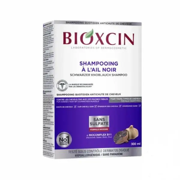 BIOXSINE SHAMP ANTI-CHUTE A AIL NOIR 300ML – Image 5