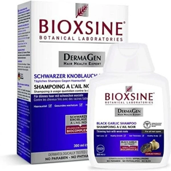 BIOXSINE SHAMP ANTI-CHUTE A AIL NOIR 300ML – Image 2
