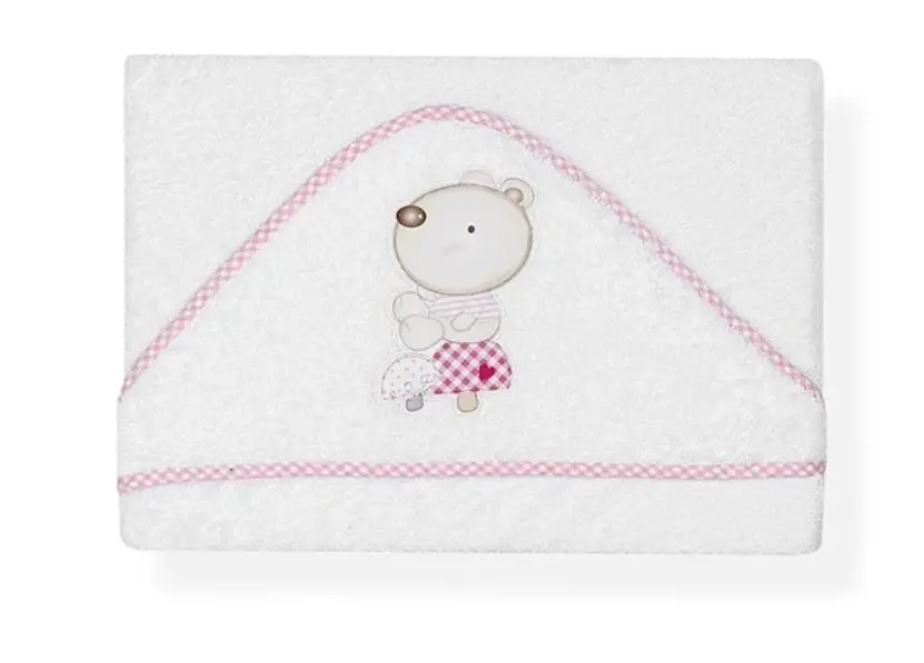 INTER BABY CAPE DE BAIN MOD NATURE BLAC/ROSE 01104-12