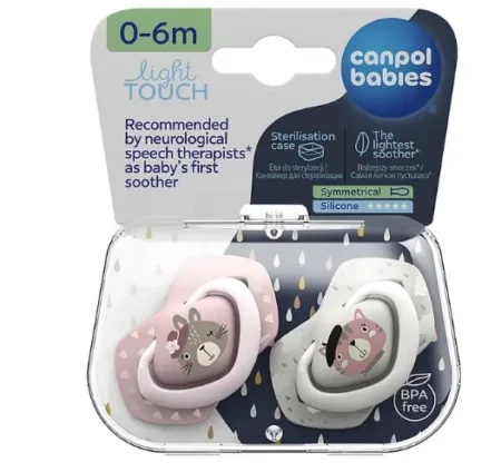 CANPOL 2 SUCETTES UNIVERSELLES BONJOUR PARIS ROSE 0-6M 22/647