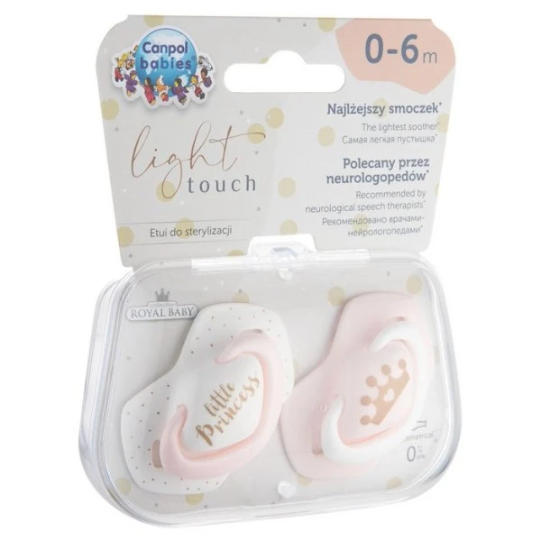 CANPOL 2 SUCETTES UNIVERSELLES ROYAL BABY ROSE 0-6M 22/650 – Image 2