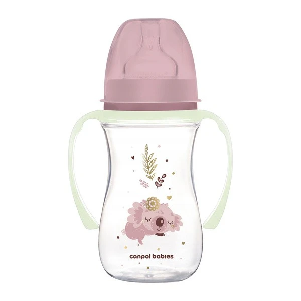 CANPOL BIB ANTI COLIQ PP SLEEPY KOALA LARGE PINK 35/237 240ML – Image 2