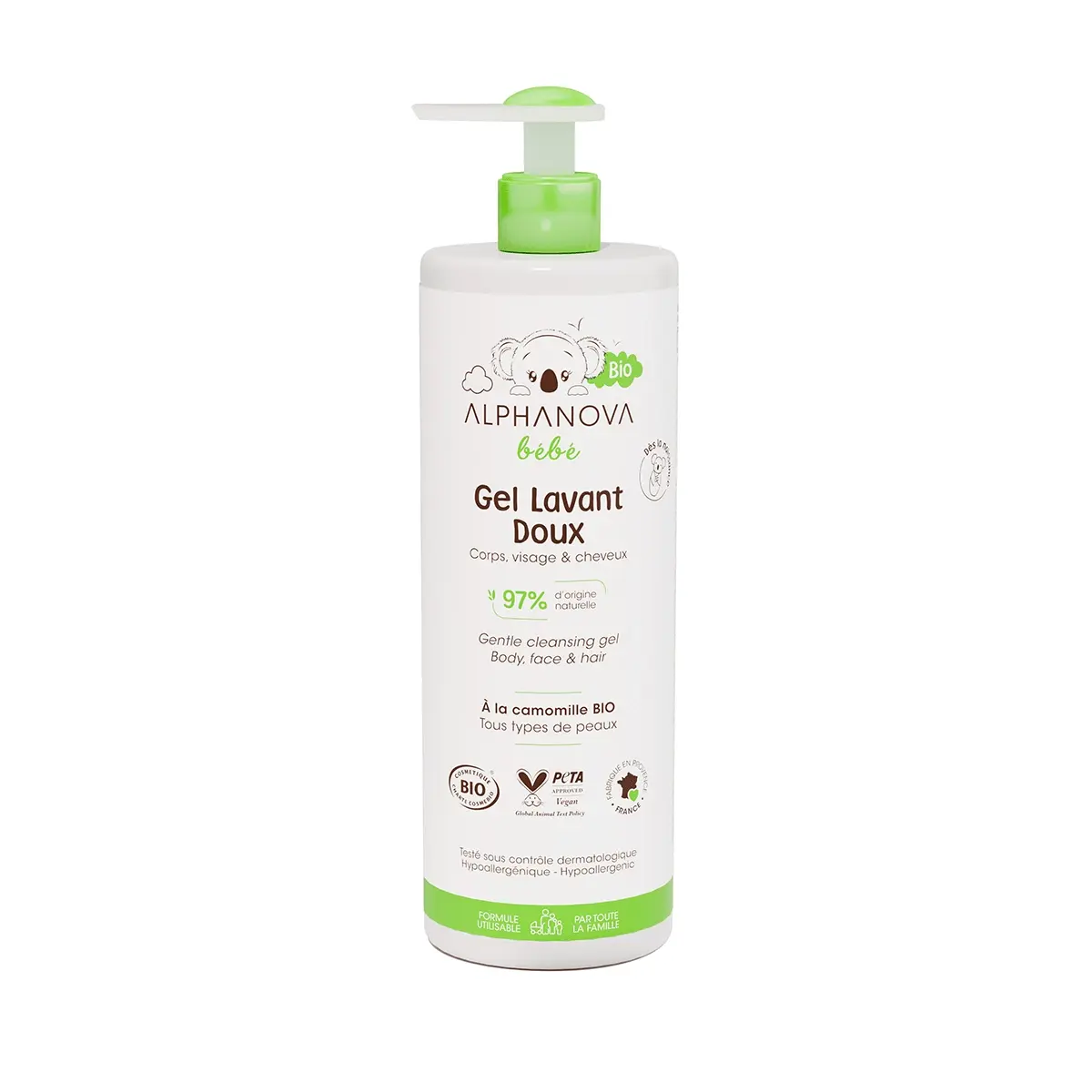 ALPHANOVA GEL LAVANT DOUX 400ML