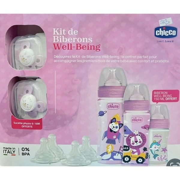 CHICCO COFFRET BIB WELL BEING ROSE 7 ARTICLES
