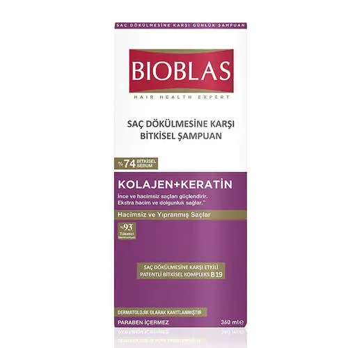 BIOBLAS SHAMP COLLAGEN+KERATIN 360ML – Image 2